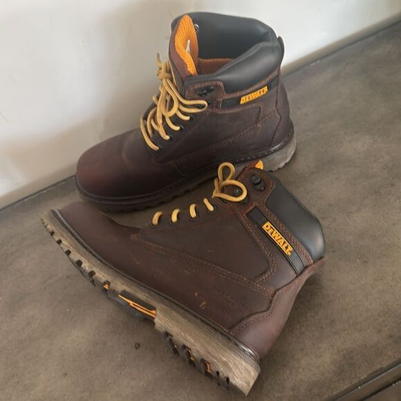 DEWALT MEN'S FLEX LACE-UP WORK BOOTS - STEEL TOE ASTM TOUGH RUGGED MENS SIZE 7M - Picture 5 of 12